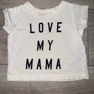 FORD AND WYATT White Kids Shirt with 'Love My Mama' Print